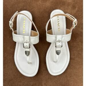 Coach Cassidy White Sandals Size 6.5
